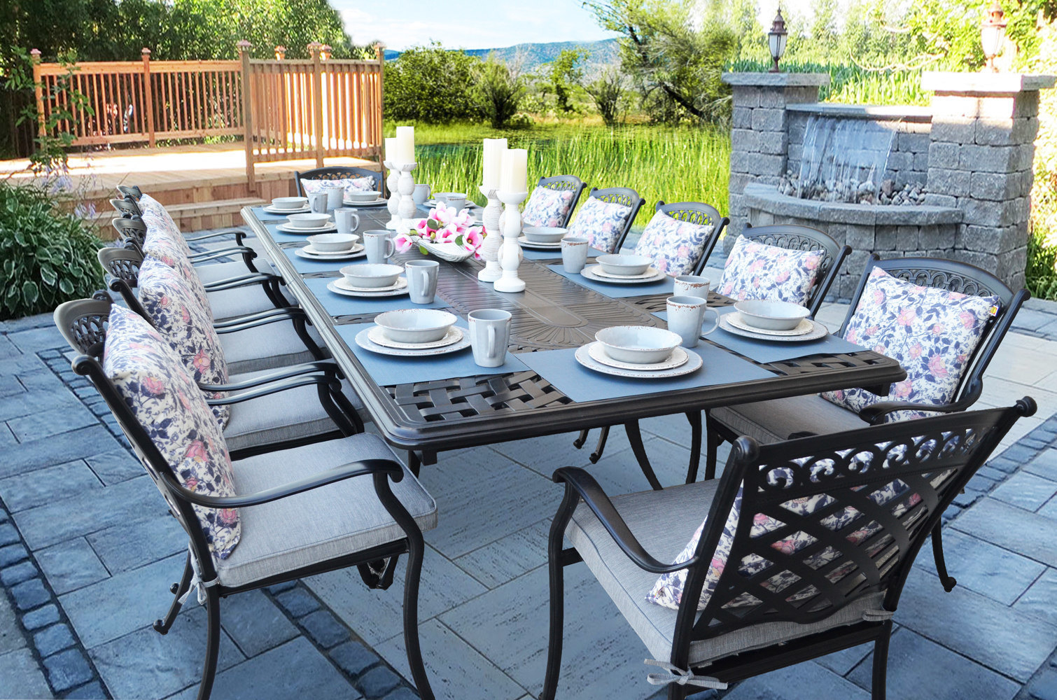 Breeze Large Extendable Dining Table Black Tippet D.O.T. Furniture